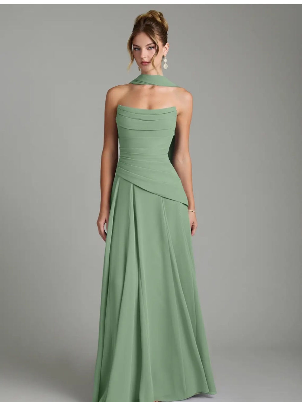 Azazie Gabriela Matcha Dress